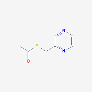 molecular formula C7H8N2OS B12916697 S-(pyrazin-2-ylmethyl) ethanethioate CAS No. 59021-06-6