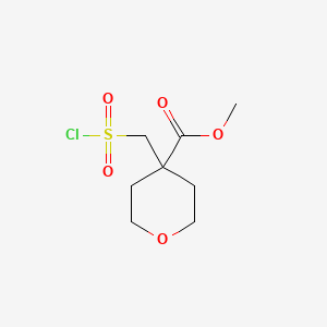 Methyl 4-[(chlorosulfonyl)methyl]oxane-4-carboxylate