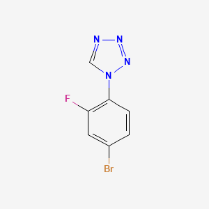 molecular formula C7H4BrFN4 B1291685 1-(4-bromo-2-fluorophenyl)-1H-1,2,3,4-tetrazole 