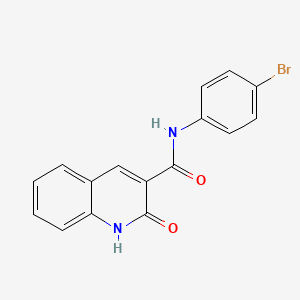 molecular formula C16H11BrN2O2 B12916916 N-(4-Bromophenyl)-2-oxo-1,2-dihydroquinoline-3-carboxamide CAS No. 62033-67-4