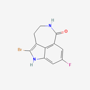 molecular formula C11H8BrFN2O B1291701 2-Bromo-8-fluoro-4,5-dihydro-1H-azepino[5,4,3-CD]indol-6(3H)-one CAS No. 283173-80-8