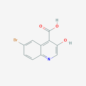 molecular formula C10H6BrNO3 B1291713 6-溴-3-羟基喹啉-4-羧酸 CAS No. 552330-93-5