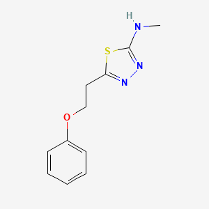 molecular formula C11H13N3OS B12917289 N-Methyl-5-(2-phenoxyethyl)-1,3,4-thiadiazol-2-amine CAS No. 87410-95-5