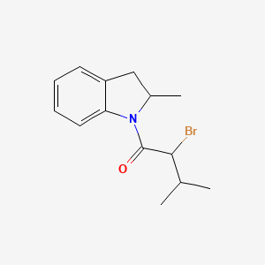 molecular formula C14H18BrNO B1291729 2-bromo-3-methyl-1-(2-methyl-2,3-dihydro-1H-indol-1-yl)butan-1-one 
