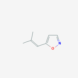 molecular formula C7H9NO B12917431 5-(2-Methylprop-1-en-1-yl)-1,2-oxazole CAS No. 66417-99-0