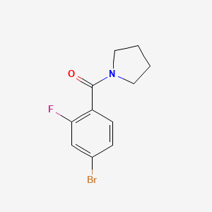 molecular formula C11H11BrFNO B1291750 1-[(4-Bromo-2-fluorophenyl)carbonyl]pyrrolidine CAS No. 882689-88-5