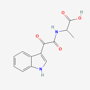 molecular formula C13H12N2O4 B12917605 2-(2-(1H-Indol-3-yl)-2-oxoacetamido)propanoic acid 