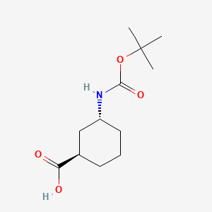 molecular formula C12H21NO4 B1291761 Trans-3-tert-butoxycarbonylaminocyclohexanecarboxylic acid CAS No. 218772-92-0