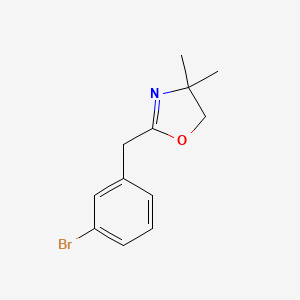 molecular formula C12H14BrNO B1291763 2-(3-Bromobenzyl)-4,4-dimethyl-4,5-dihydro-1,3-oxazole CAS No. 885266-57-9