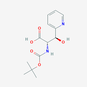 molecular formula C13H18N2O5 B1291765 (2S,3S)-3-hydroxy-2-[(2-methylpropan-2-yl)oxycarbonylamino]-3-pyridin-2-ylpropanoic acid CAS No. 1134779-28-4