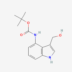 molecular formula C14H18N2O3 B1291768 Tert-butyl 3-(hydroxymethyl)-1H-indol-4-ylcarbamate CAS No. 885266-78-4