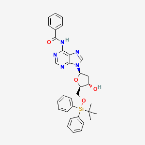 molecular formula C33H35N5O4Si B12917765 N-[9-[(2R,4S,5R)-5-[[tert-butyl(diphenyl)silyl]oxymethyl]-4-hydroxyoxolan-2-yl]purin-6-yl]benzamide 