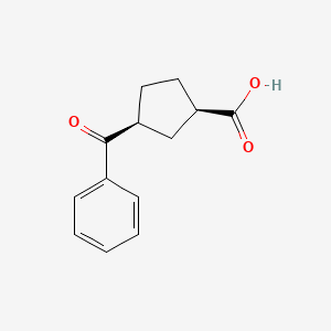 molecular formula C13H14O3 B1291783 cis-3-Benzoylcyclopentane-1-carboxylic acid CAS No. 732251-89-7