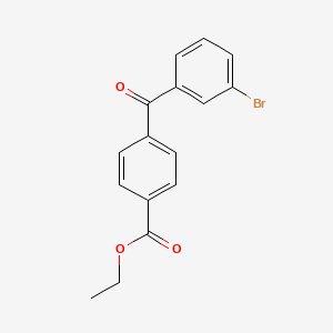 molecular formula C16H13BrO3 B1291787 3-Bromo-4'carboethoxybenzophenone CAS No. 746651-79-6