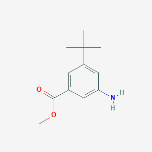 molecular formula C12H17NO2 B1291789 Benzoic acid, 3-amino-5-(1,1-dimethylethyl)-, methyl ester 