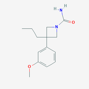 molecular formula C14H20N2O2 B012918 AZETIDINE, 1-CARBAMOYL-3-(m-METHOXYPHENYL)-3-PROPYL- CAS No. 19832-50-9