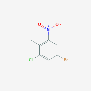 molecular formula C7H5BrClNO2 B1291810 5-Bromo-1-chloro-2-methyl-3-nitrobenzene CAS No. 885519-13-1