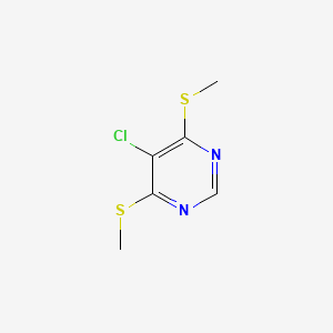 molecular formula C6H7ClN2S2 B12918102 5-Chloro-4,6-bis(methylsulfanyl)pyrimidine CAS No. 6303-52-2