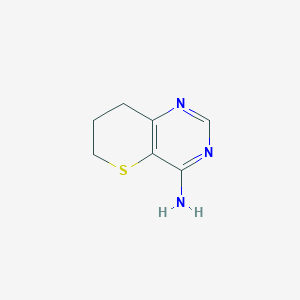 molecular formula C7H9N3S B12918236 7,8-Dihydro-6H-thiopyrano[3,2-d]pyrimidin-4-amine CAS No. 112230-26-9
