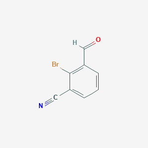molecular formula C8H4BrNO B1291827 2-Bromo-3-formylbenzonitrile CAS No. 446864-55-7