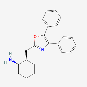 molecular formula C22H24N2O B12918454 Cis-2-((4,5-diphenyloxazol-2-yl)methyl)cyclohexanamine 