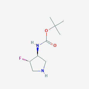 molecular formula C9H17FN2O2 B1291869 trans-(3-Boc-amino)-4-fluoropyrrolidine CAS No. 186201-09-2