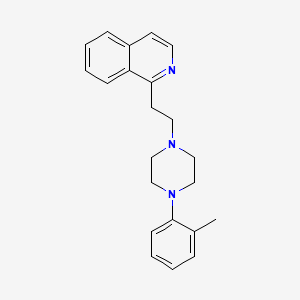 molecular formula C22H25N3 B12918710 Isoquinoline, 1-(2-(4-(2-methylphenyl)-1-piperazinyl)ethyl)- CAS No. 126921-49-1