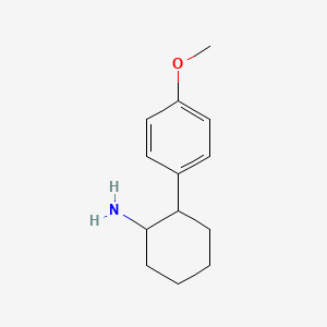 molecular formula C13H19NO B12918948 Cyclohexanamine, 2-(4-methoxyphenyl)- CAS No. 22720-25-8
