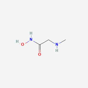 molecular formula C3H8N2O2 B12918971 Acetamide, N-hydroxy-2-(methylamino)- CAS No. 119280-41-0