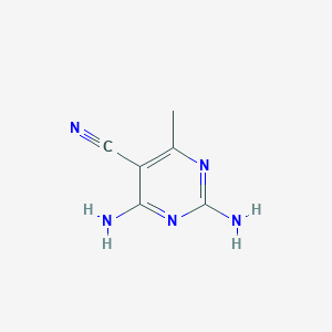 molecular formula C6H7N5 B12919016 2,4-Diamino-6-methylpyrimidine-5-carbonitrile CAS No. 7466-13-9
