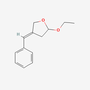 molecular formula C13H16O2 B12919079 (E)-4-Benzylidene-2-ethoxytetrahydrofuran 