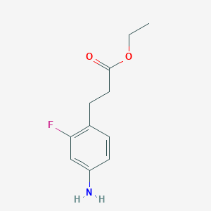 molecular formula C11H14FNO2 B1291914 Ethyl 3-(4-amino-2-fluorophenyl)propanoate CAS No. 865137-77-5