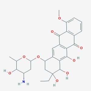 molecular formula C27H31NO9 B129194 4-O-Methyl-6-deoxyoxaunomycin CAS No. 146565-64-2