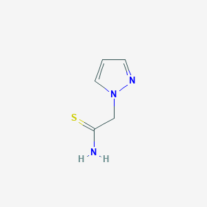 molecular formula C5H7N3S B1291940 2-(1H-pyrazol-1-yl)ethanethioamide 