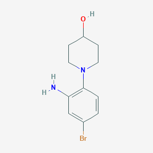 molecular formula C11H15BrN2O B1291948 1-(2-Amino-4-bromophenyl)-4-piperidinol CAS No. 1016777-06-2