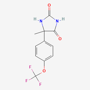 5-Methyl-5-[4-(trifluoromethoxy)phenyl]imidazolidine-2,4-dione