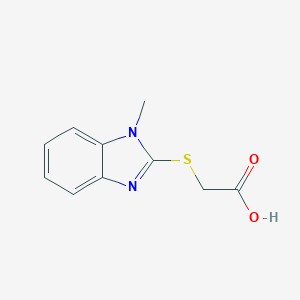 molecular formula C10H10N2O2S B129196 (1-甲基-1H-苯并咪唑-2-基硫烷基)-乙酸 CAS No. 159222-24-9