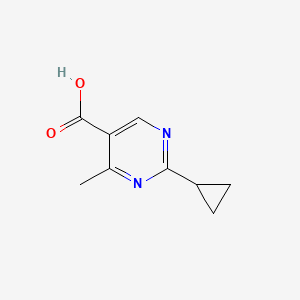 molecular formula C9H10N2O2 B1291974 2-Cyclopropyl-4-methylpyrimidine-5-carboxylic acid CAS No. 954233-05-7