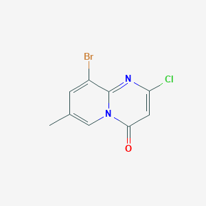 molecular formula C9H6BrClN2O B12919776 9-Bromo-2-chloro-7-methyl-4H-pyrido[1,2-a]pyrimidin-4-one CAS No. 893620-46-7