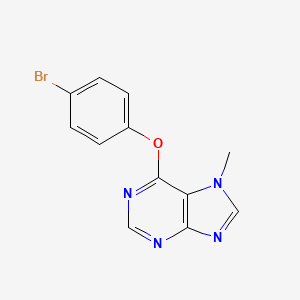 molecular formula C12H9BrN4O B12919857 6-(4-Bromophenoxy)-7-methyl-7h-purine CAS No. 5444-55-3