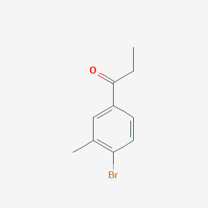 molecular formula C10H11BrO B1291990 1-(4-Bromo-3-methylphenyl)propan-1-one CAS No. 210228-01-6