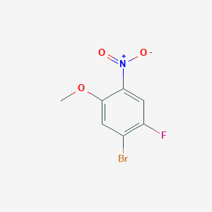 molecular formula C7H5BrFNO3 B1291997 1-溴-2-氟-5-甲氧基-4-硝基苯 CAS No. 330794-02-0