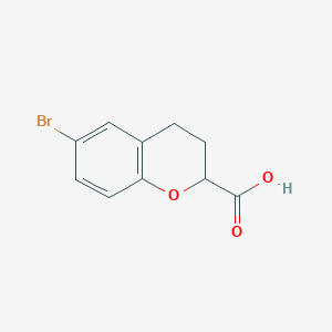 molecular formula C10H9BrO3 B1292007 6-Bromochroman-2-carboxylic acid CAS No. 99199-54-9