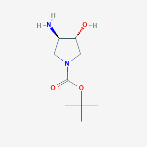 molecular formula C9H18N2O3 B129201 (3R,4R)-Tert-butyl 3-amino-4-hydroxypyrrolidine-1-carboxylate CAS No. 148214-90-8