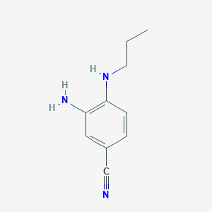molecular formula C10H13N3 B1292012 3-Amino-4-(propylamino)benzonitrile CAS No. 355022-21-8