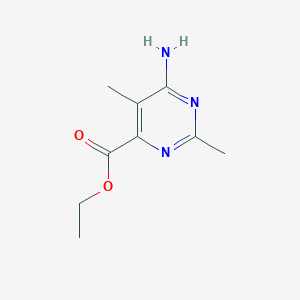 molecular formula C9H13N3O2 B12920138 Ethyl 6-amino-2,5-dimethylpyrimidine-4-carboxylate CAS No. 76480-61-0