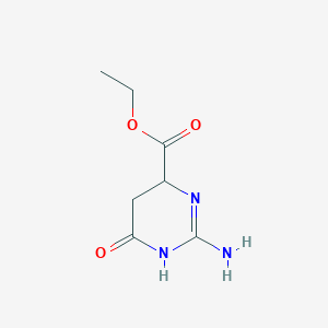 molecular formula C7H11N3O3 B12920264 Ethyl 2-amino-6-oxo-1,4,5,6-tetrahydropyrimidine-4-carboxylate CAS No. 6635-59-2