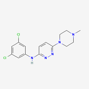 molecular formula C15H17Cl2N5 B12920279 N-(3,5-Dichlorophenyl)-6-(4-methylpiperazin-1-yl)pyridazin-3-amine CAS No. 61472-06-8