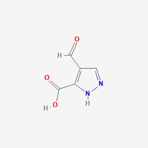 molecular formula C5H4N2O3 B1292036 4-FORMYL-1H-PYRAZOLE-3-CARBOXYLIC ACID CAS No. 35344-94-6