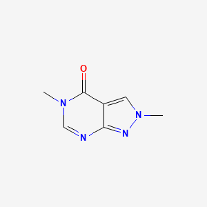 molecular formula C7H8N4O B12920397 2,5-Dimethylpyrazolo[3,4-d]pyrimidin-4-one CAS No. 57121-50-3